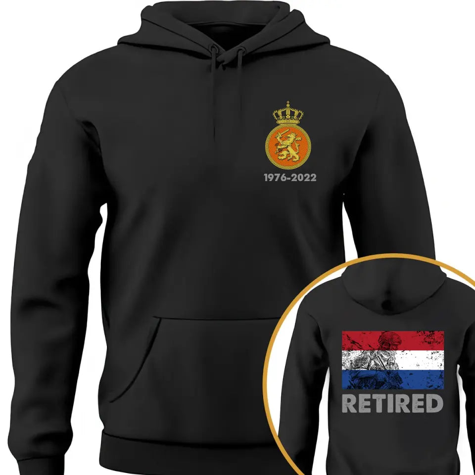 Personalized Retired Netherlands Veteran Custom Time Hoodie 2D Printed VQ231675