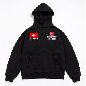 Personalized Swiss Veteran/Soldier Custom Name & Time Hoodie 2D Printed KVH231708