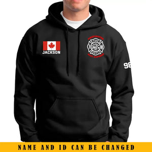 Personalized Canadian Firefighter Not Expired Custom Name & ID Hoodie 2D Printed 231720AHVH