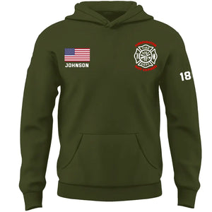 Personalized US Firefighter Not Expired Custom Name & ID Hoodie 2D Printed 231720AHVH