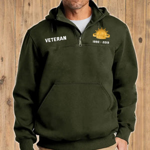 Personalize Australian Defence Force Veteran Retired 1/4 Zip Hoodie Print QTHN1724