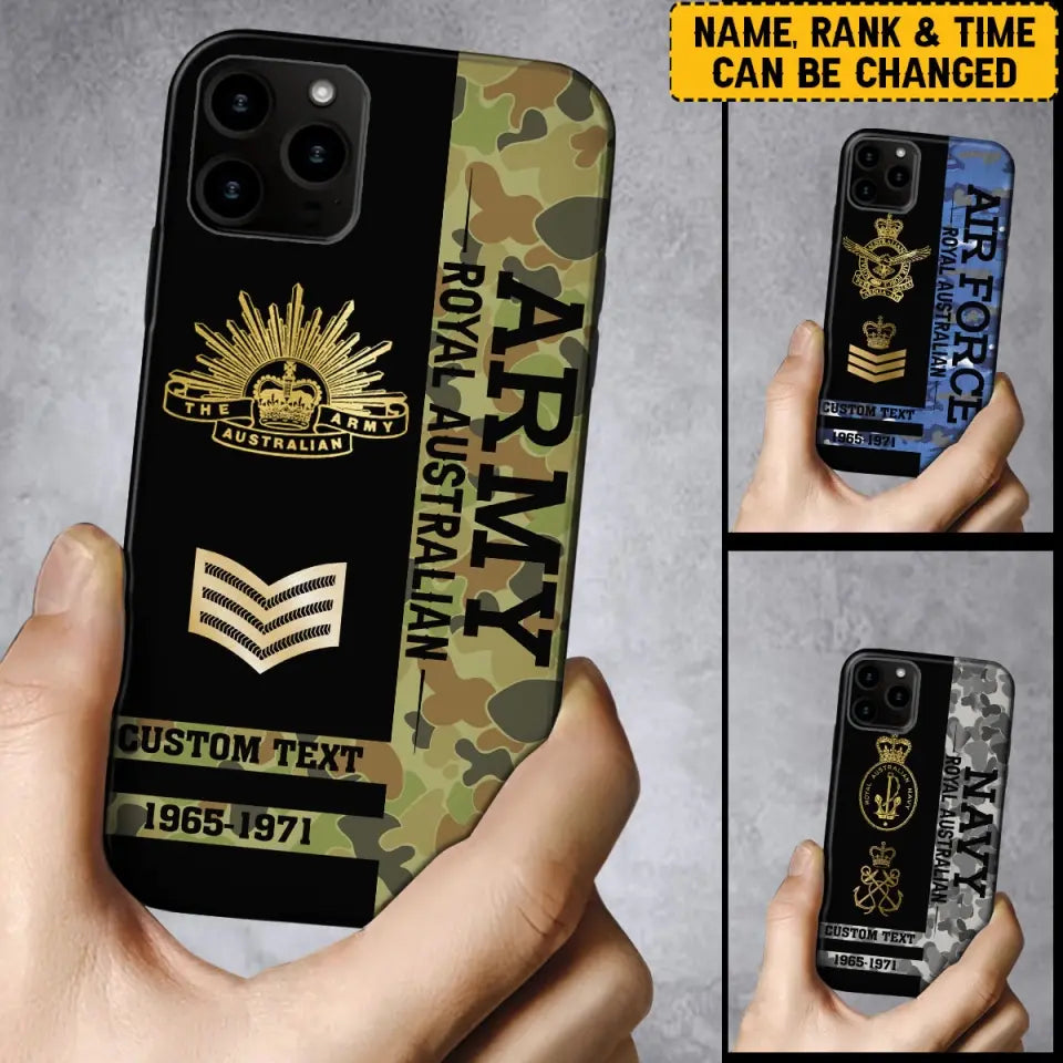 Personalized Australian Armed Forces Logo Custom Name Phonecase Printed 231721AHVA