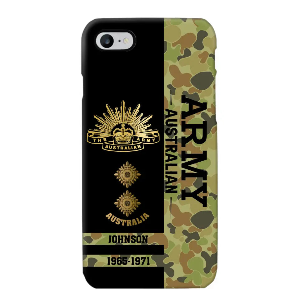 Personalized Australian Armed Forces Logo Custom Name Phonecase Printed 231721AHVA