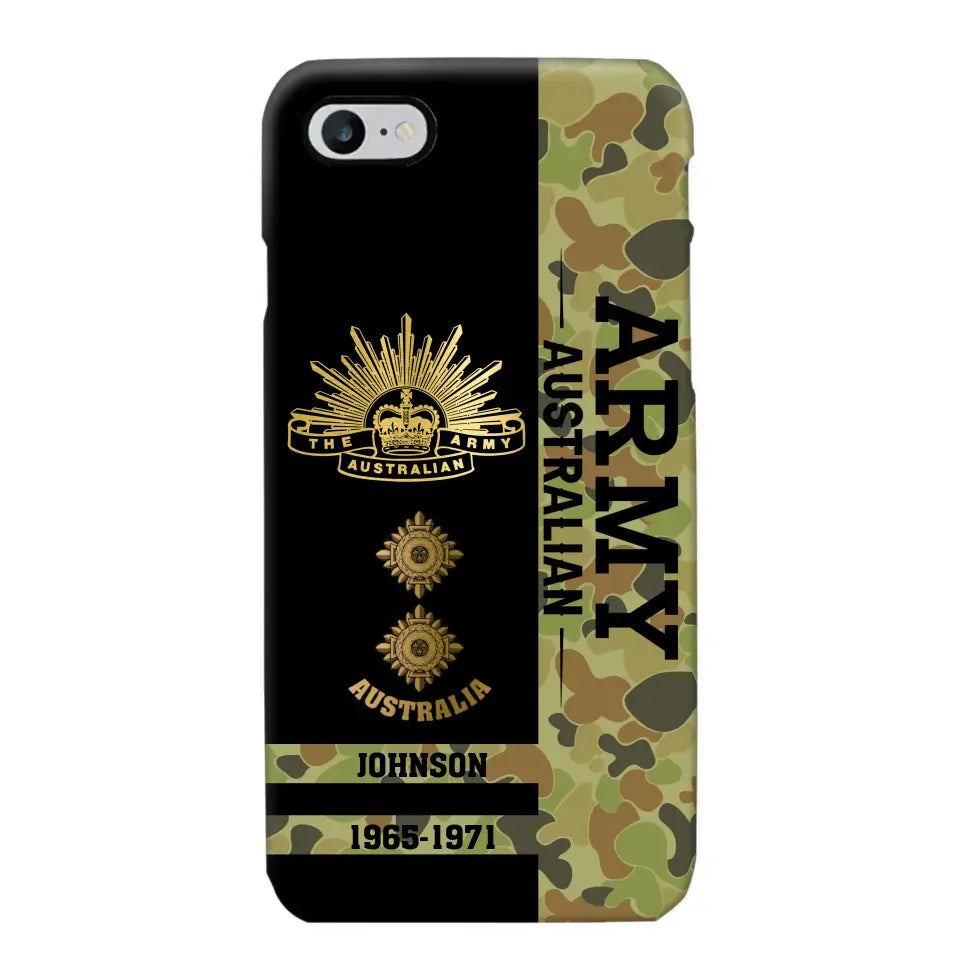 Personalized Australian Armed Forces Logo Custom Name Phonecase Printed 231721AHVA