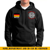 Personalized German Firefighter Custom Name & Department Hoodie 2D Printed KVH231730