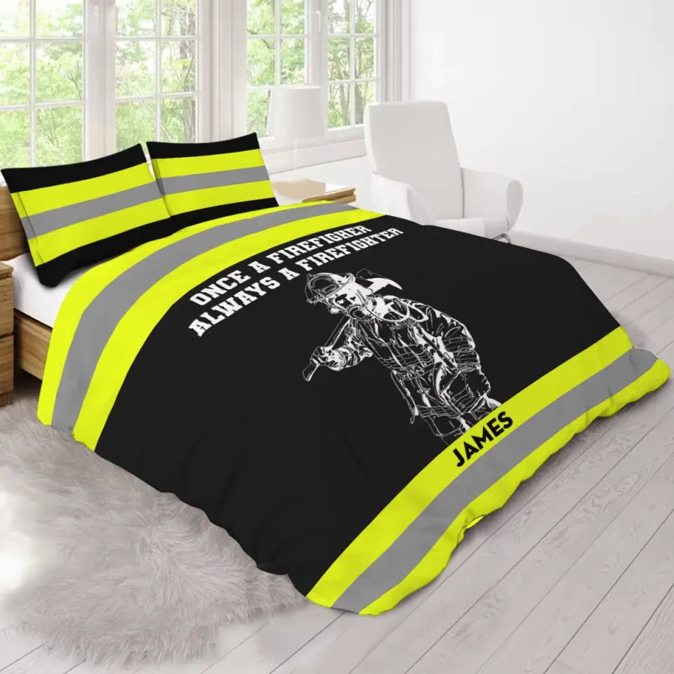 Personalized Once A Firefighter Always A Firefighter Bedding Set Printed KVH231735