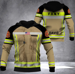 Personalized Firefighter Uniform Custom Name & Department Hoodie 3D Printed QTKH1739