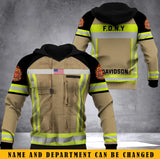 Personalized Firefighter Uniform Custom Name & Department Hoodie 3D Printed QTKH1739