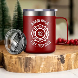 Personalized Firefighter Custom ID Laser Handle Cup Printed LVA2403