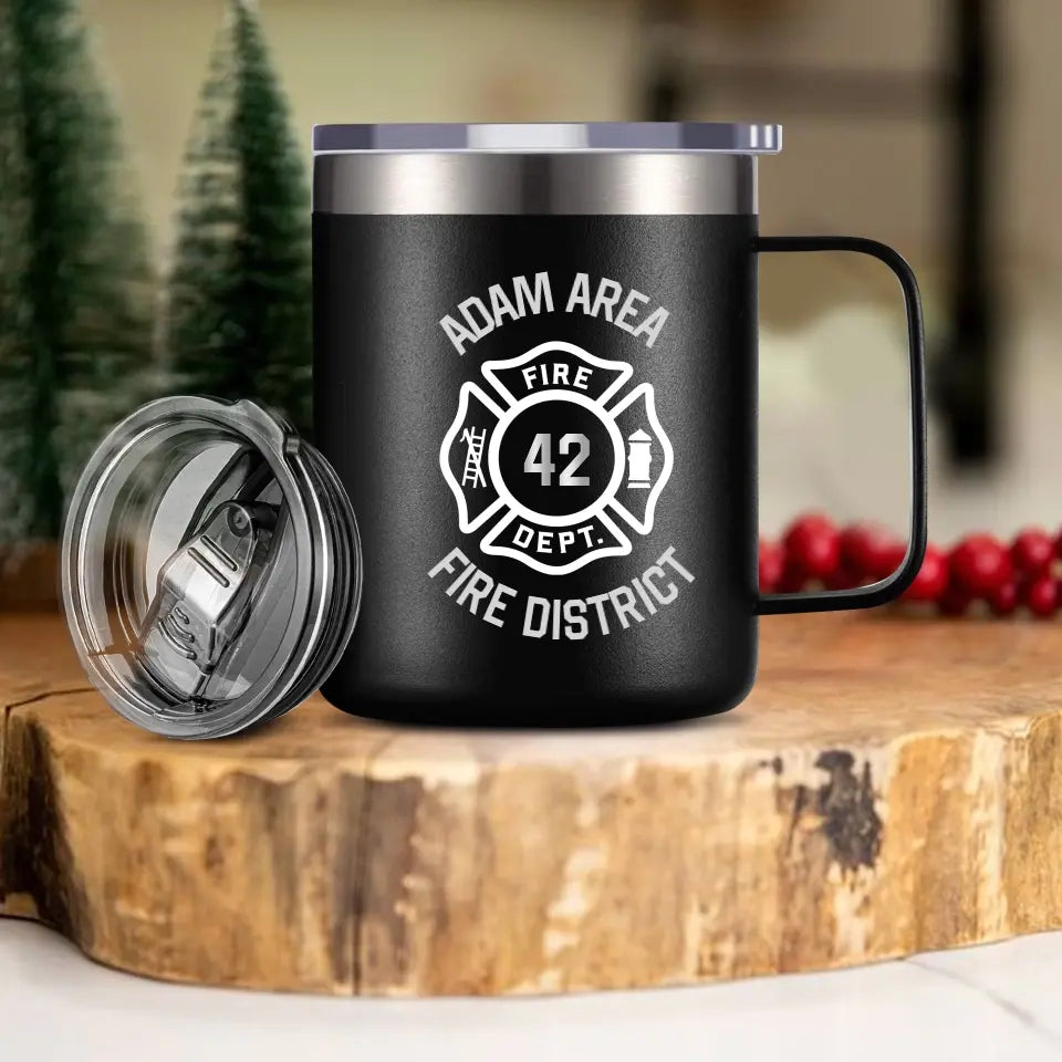 Personalized Firefighter Custom ID Laser Handle Cup Printed LVA2403