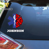 Personalized EMT Firefighter Custom Name Decal Printed VQ2409