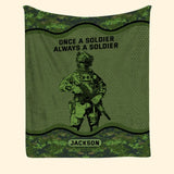 Personalized Once A Soldier Always A Soldier Canadian Veteran Sherpa or Fleece Blanket Printed KVH2420