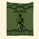 Personalized Once A Soldier Always A Soldier Canadian Veteran Sherpa or Fleece Blanket Printed KVH2420