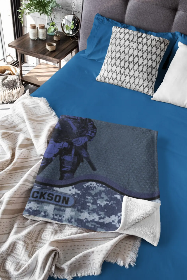 Personalized Once A Soldier Always A Soldier Canadian Veteran Sherpa or Fleece Blanket Printed KVH2420