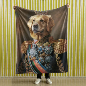 Personalized  Upload Your Dog Photo Royal Dog Lovers Gift Sherpa or Fleece Blanket Printed VQ2439