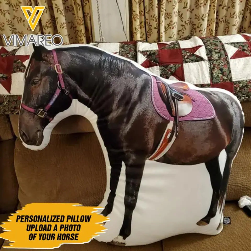 PERSONALIZED HORSE SHAPE 2 SIDE PILLOW QTDT2712