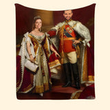 Personalized  Upload Your Photo Royal Couple Best Gift for Couple Sherpa or Fleece Blanket Printed LVA2444