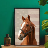 Personalized Upload Your Horse Photo Flag Poster Printed HN2448