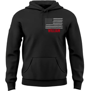 Personalized US Retired Firefighter Custom Name Hoodie 2D Printed QTHN2457