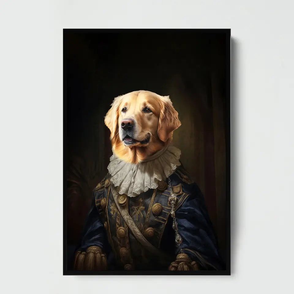 Personalized Upload Your Dog Photo Royal Dog Lovers Gift Poster Printed VQ2452