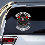 Personalized Sons Of Fire Pride Duty Honor Firefighter Decal Printed LAHVQ2462