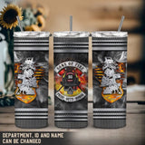 Personalized Sons of Fire Pride Duty Honor Firefighter Gift Skinny Tumbler Printed LAHHN2466