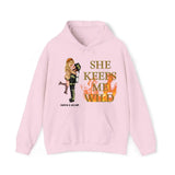 Personalized He Keeps Me Safe She Keeps Me Wild Couple Firefighter Hoodie 2D Printed QTVQ2478