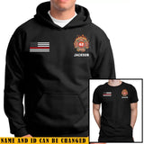 Personalized US Firefighter Custom Name Hoodie 2D/T-shirt Printed QTKVH2485