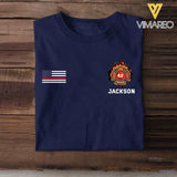 Personalized US Firefighter Custom Name Hoodie 2D/T-shirt Printed QTKVH2485