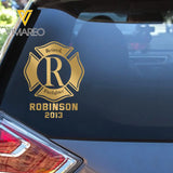 Personalized Retired Firefighter Decal Printed LAHHN2489