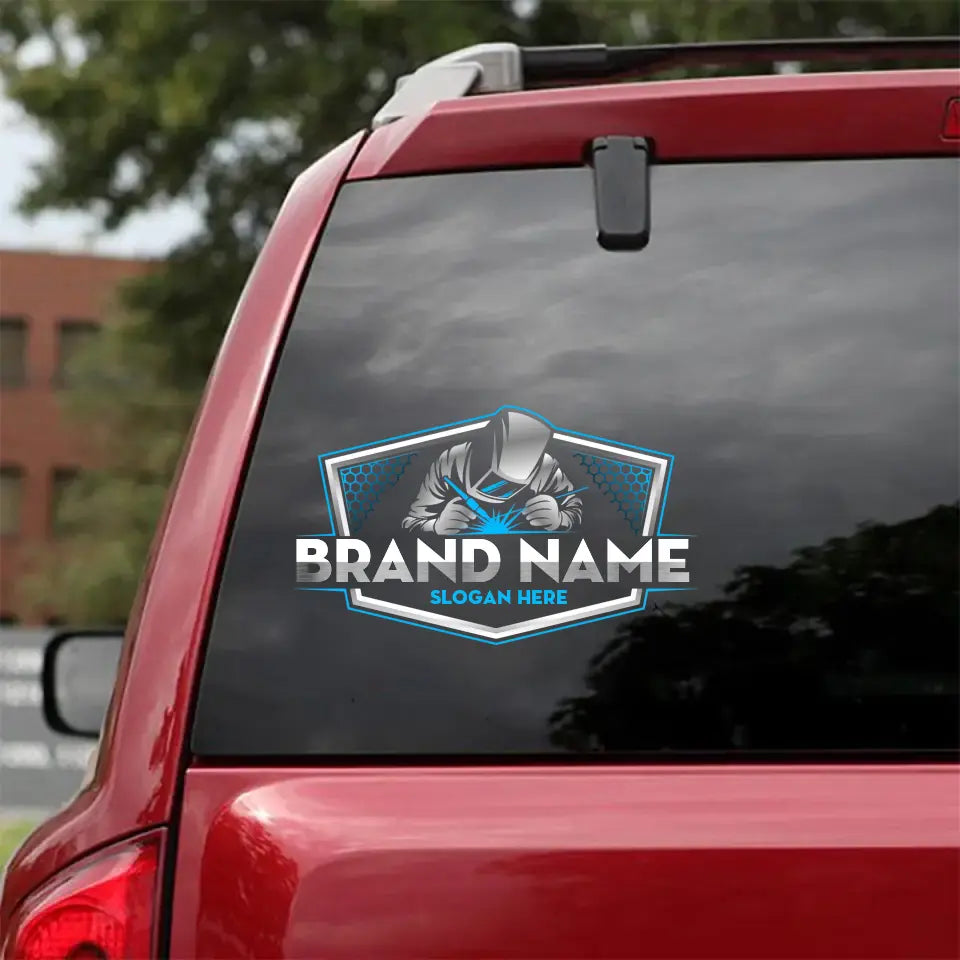 Personalized Welder Brand Name & Slogan Decal Printed KVH24113