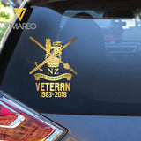 Personalized New Zealand Veteran Custom Served Time Decal Printed QTVQ24114