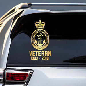 Personalized New Zealand Veteran Custom Served Time Decal Printed QTVQ24114