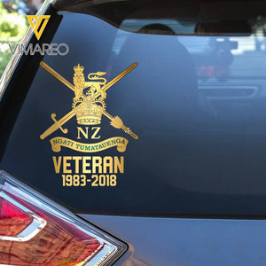 Personalized New Zealand Veteran Custom Served Time Decal Printed QTVQ24114