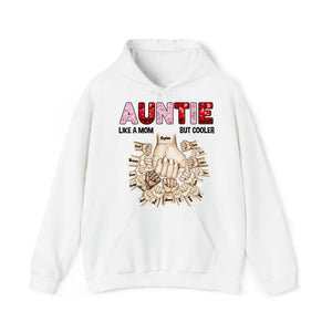 Personalized Auntie Like A Mom But Cooler Valentine's Day Sweatshirt or Hoodie 2D Printed HN24144