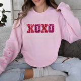 Personalized XOXO Heart Custom Kid Name Valentine's Day Gift Sweatshirt Printed QTVQ24156