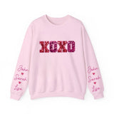 Personalized XOXO Heart Custom Kid Name Valentine's Day Gift Sweatshirt Printed QTVQ24156