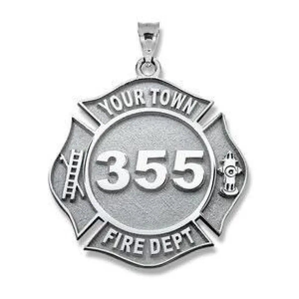 Personalized Firefighter Badge Any Number & Department Firefighter Badge Necklace Firefighter Gift