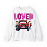 Personalized Couple Jeep Loved Valentine's Day Gift Sweatshirt or Hoodie Printed HN24165