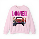 Personalized Couple Jeep Loved Valentine's Day Gift Sweatshirt or Hoodie Printed HN24165