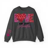 Personalized Love Being Called Auntie & Kid's Name Valentine's Day Gift Sweatshirt or Hoodie Printed LVA24172