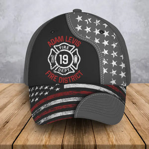 Personalized US Firefighter Custom ID Cap 3D Printed LVA24195