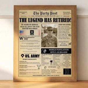 Personalized Upload Your Photo US Veteran Retirement Gift Poster Printed QTVA24163