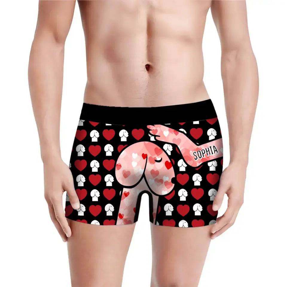 Personalized Valentine Dog Lover Valentine's Day Gift Men Underwear Printed HN24202