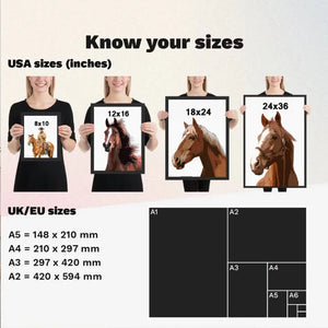 Personalized Upload Your Horse Photo Horse Lovers Gift Poster Printed HN24216