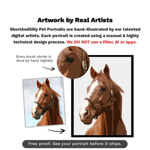 Personalized Upload Your Horse Photo Horse Lovers Gift Poster Printed HN24216