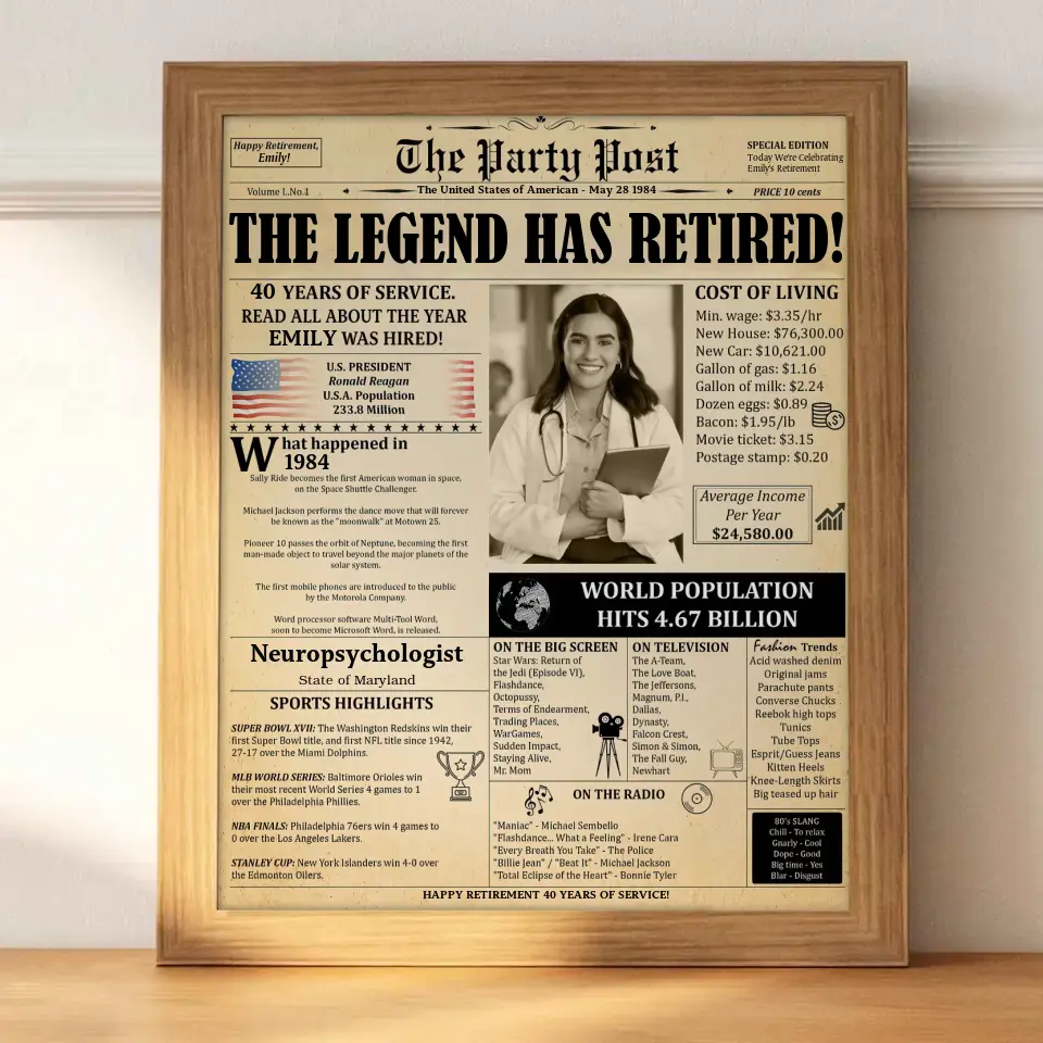 Personalized Upload Your Photo Nurse Gift Retirement Gift Poster Printed LVA24218