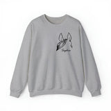 Personalized Horse  Ears Line Drawing Horse Lovers Gift Sweatshirt Printed HN24247