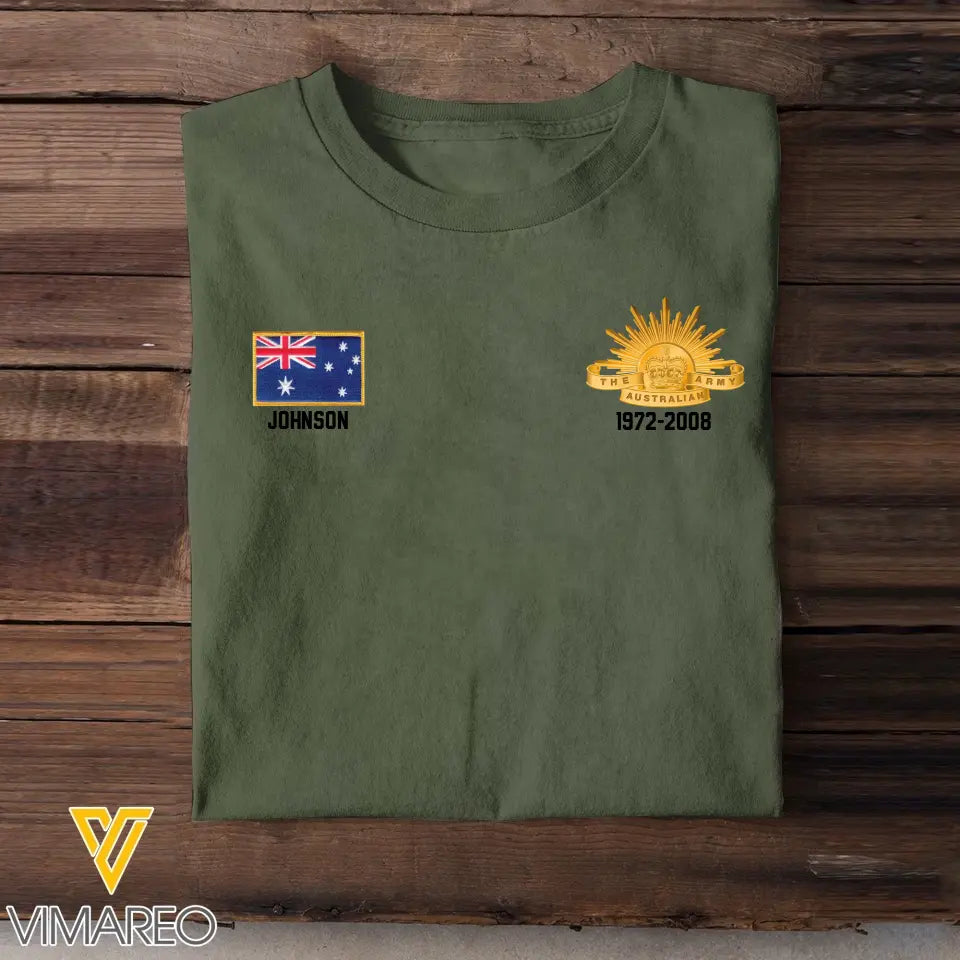 Personalized I Walked The Walk Australian Veteran Custom Name & Time T-shirt Printed VQ24253