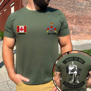 Personalized I Walked The Walk Canadian Veteran Custom Name & Time T-shirt Printed VQ24253